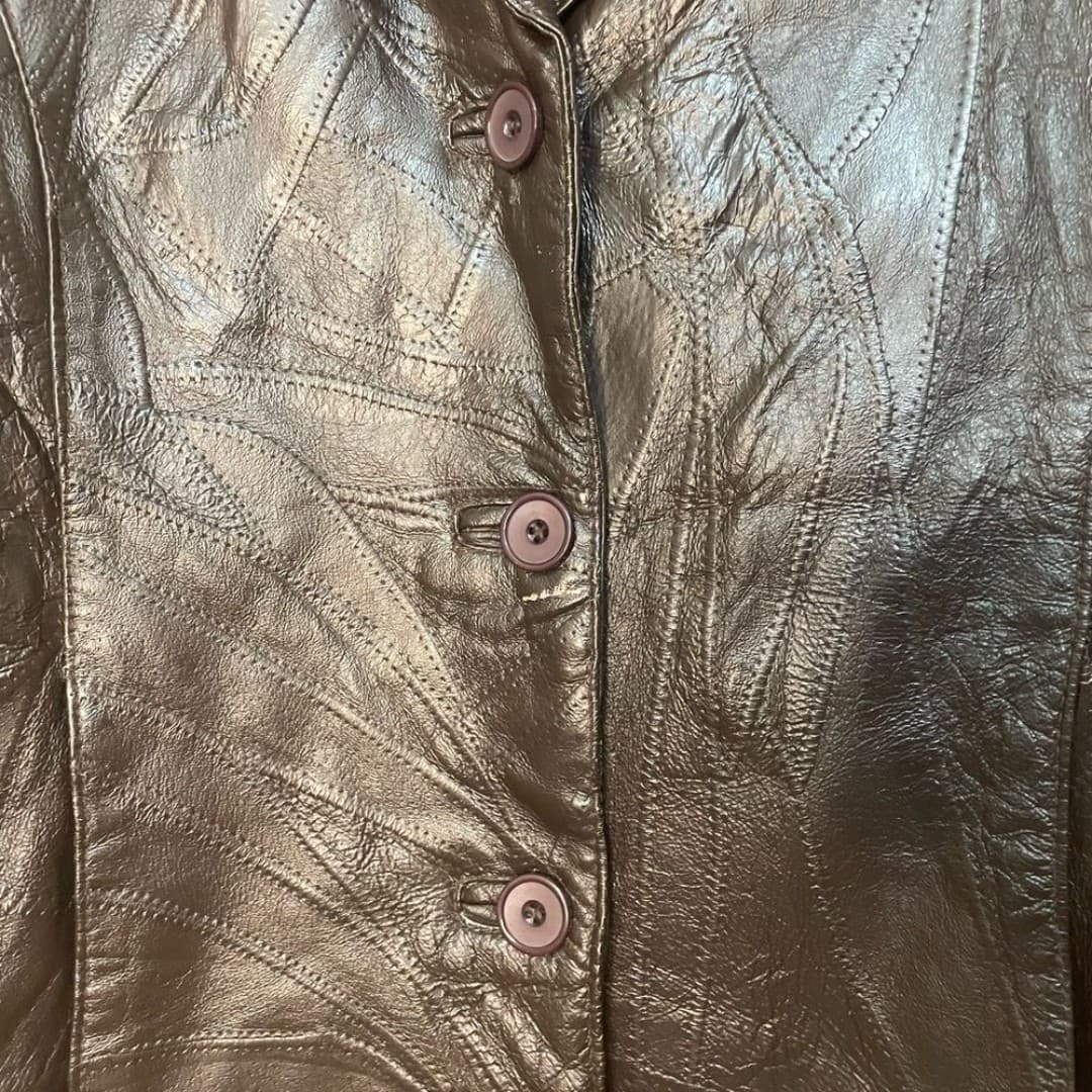 Leather king: vintage patchwork leather jacket - Thumbnail 7