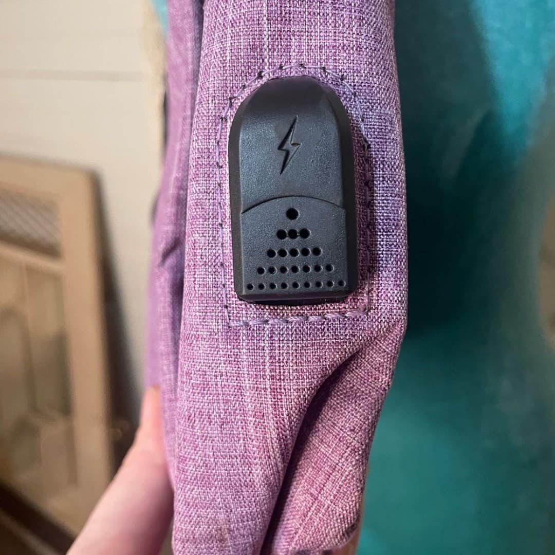 AMJ: Purple Crossbody Sling Bag with USB port - Thumbnail 4