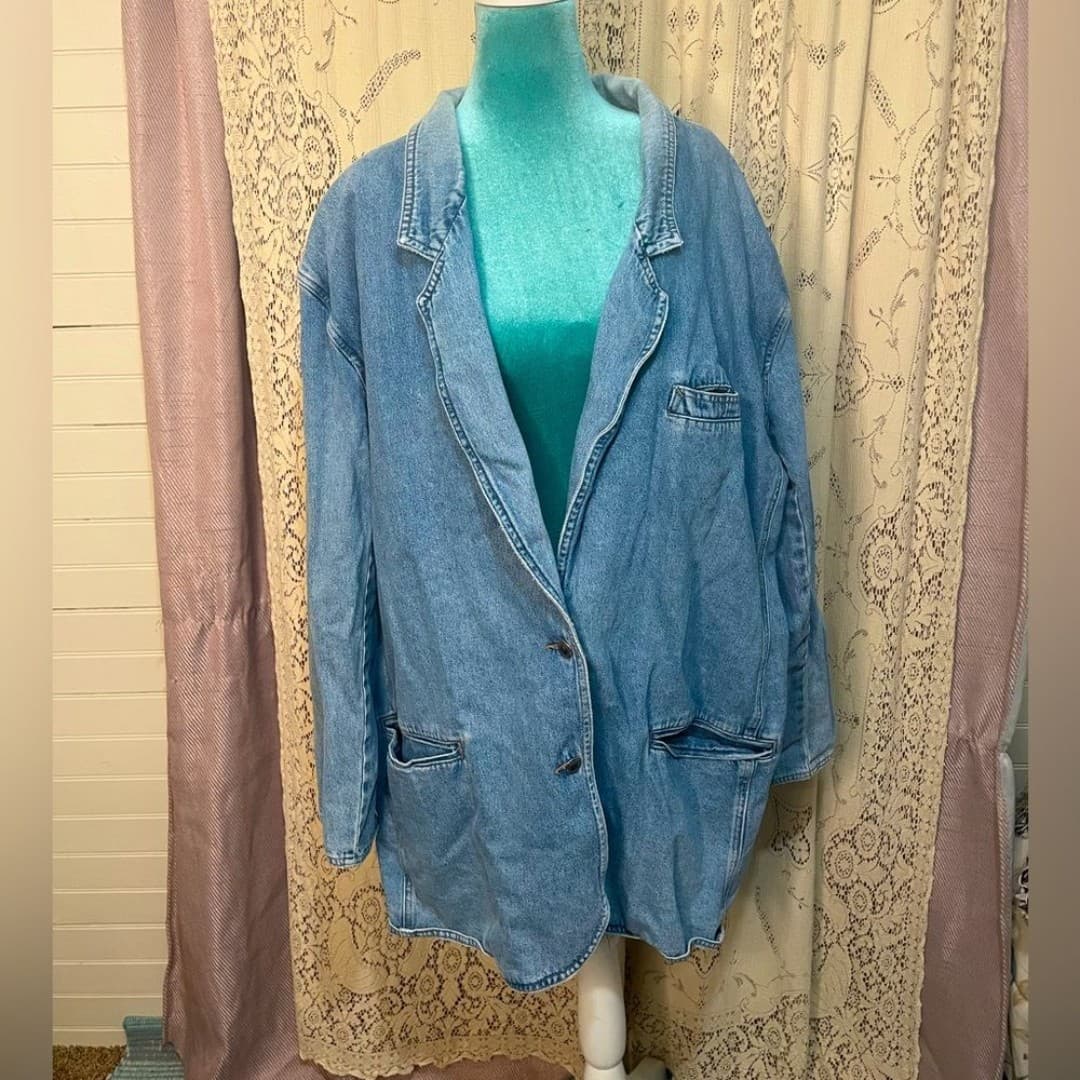 Baccini: vintage 80s denim blazer - Image 1