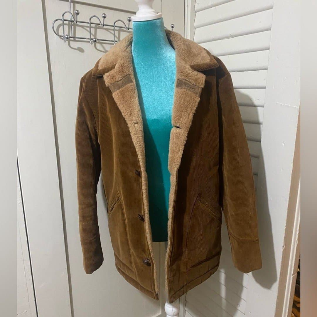 Grande bay: vintage corduroy jacket with faux fur lining - Thumbnail 2