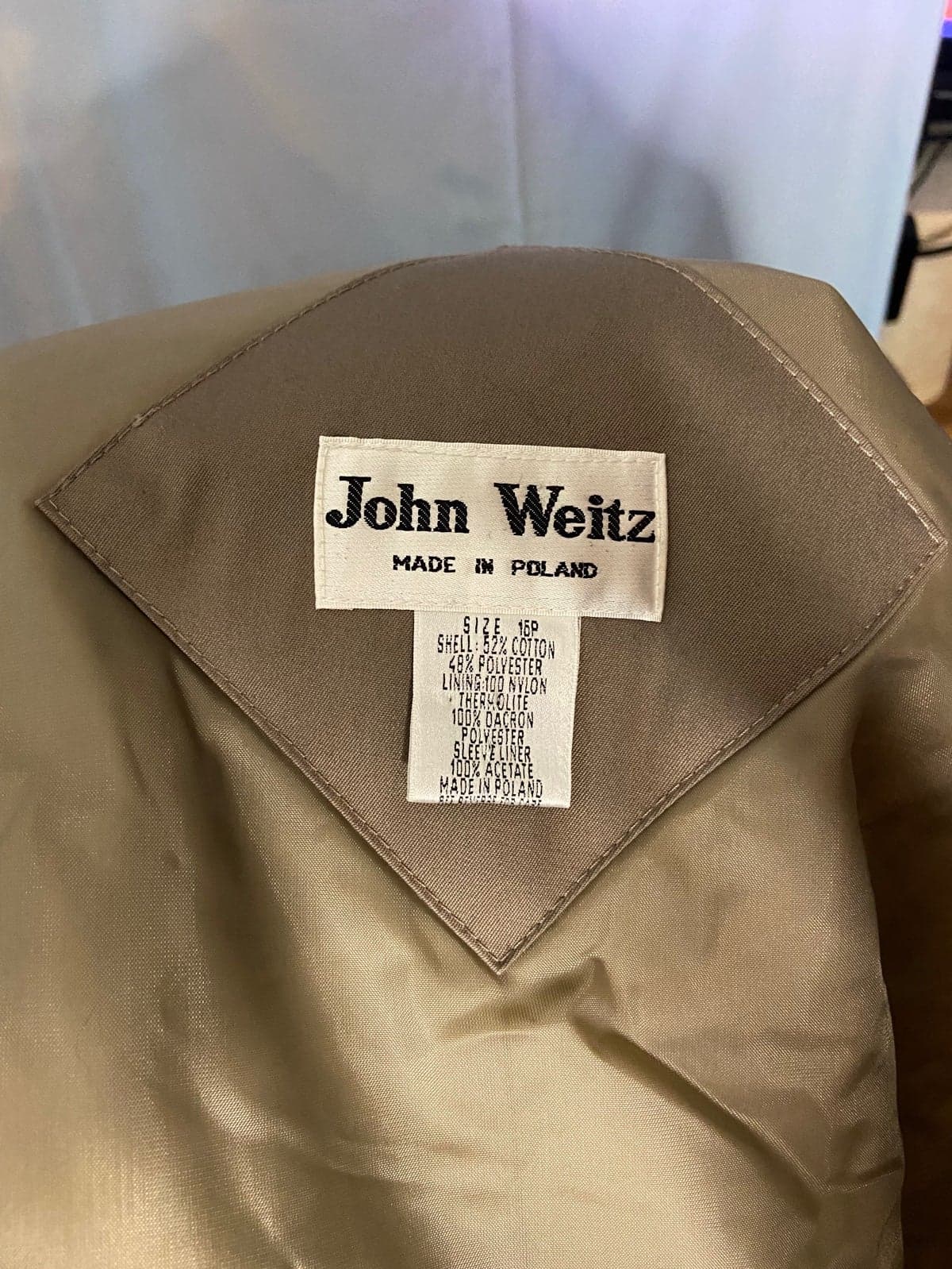 Vintage John weitz trench coat - Thumbnail 3