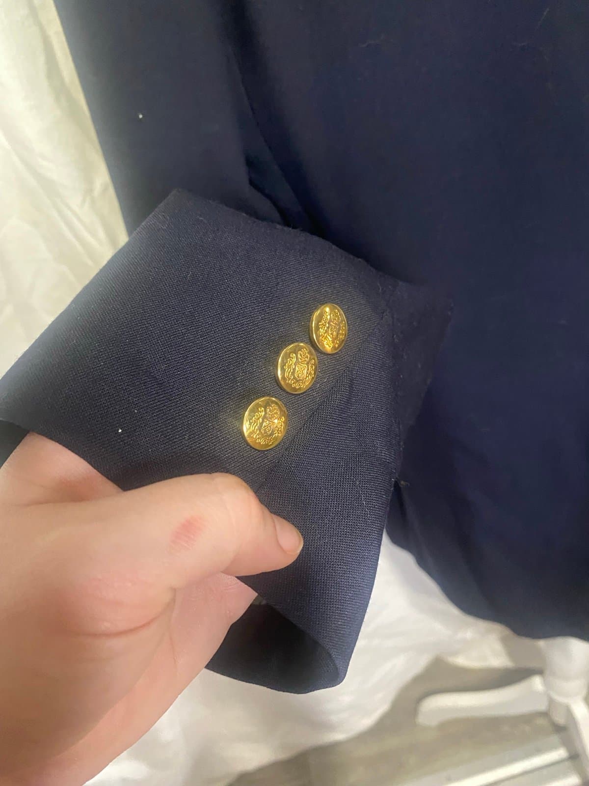 Hunt valley: vintage navy wool blazer - Thumbnail 4