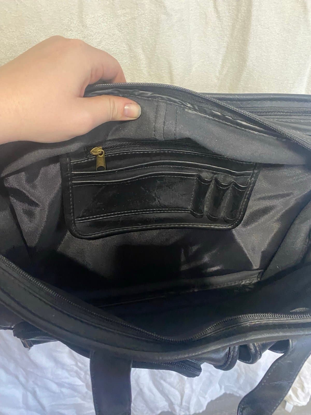 USL: vintage faux leather soft briefcase - Thumbnail 5