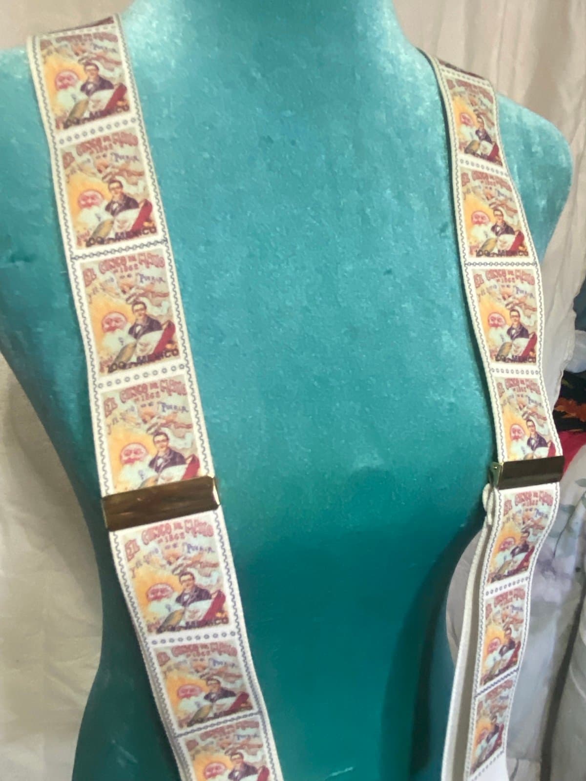 Sweetwater Ben: vintage stamp suspenders - Thumbnail 2