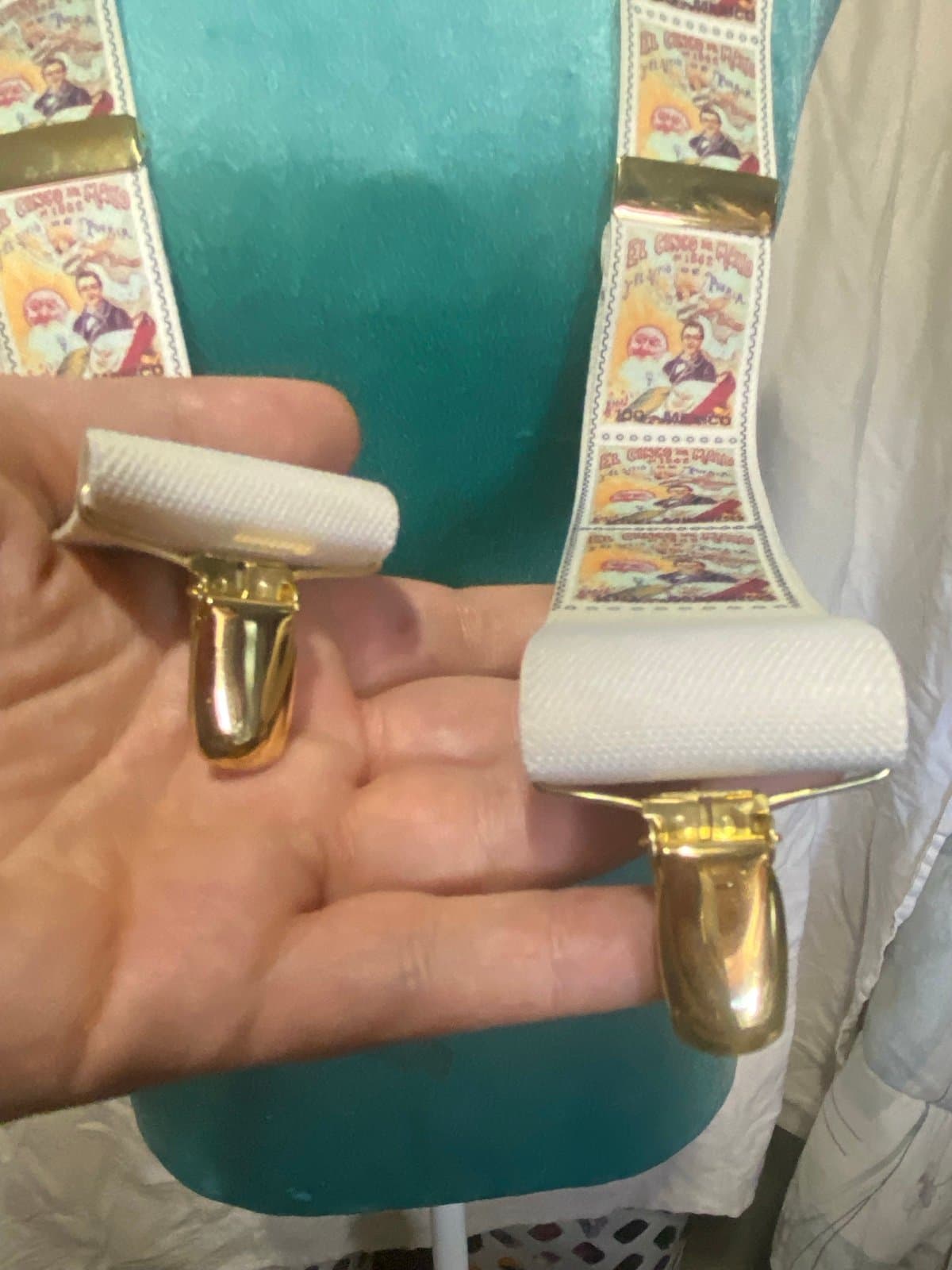 Sweetwater Ben: vintage stamp suspenders - Thumbnail 4