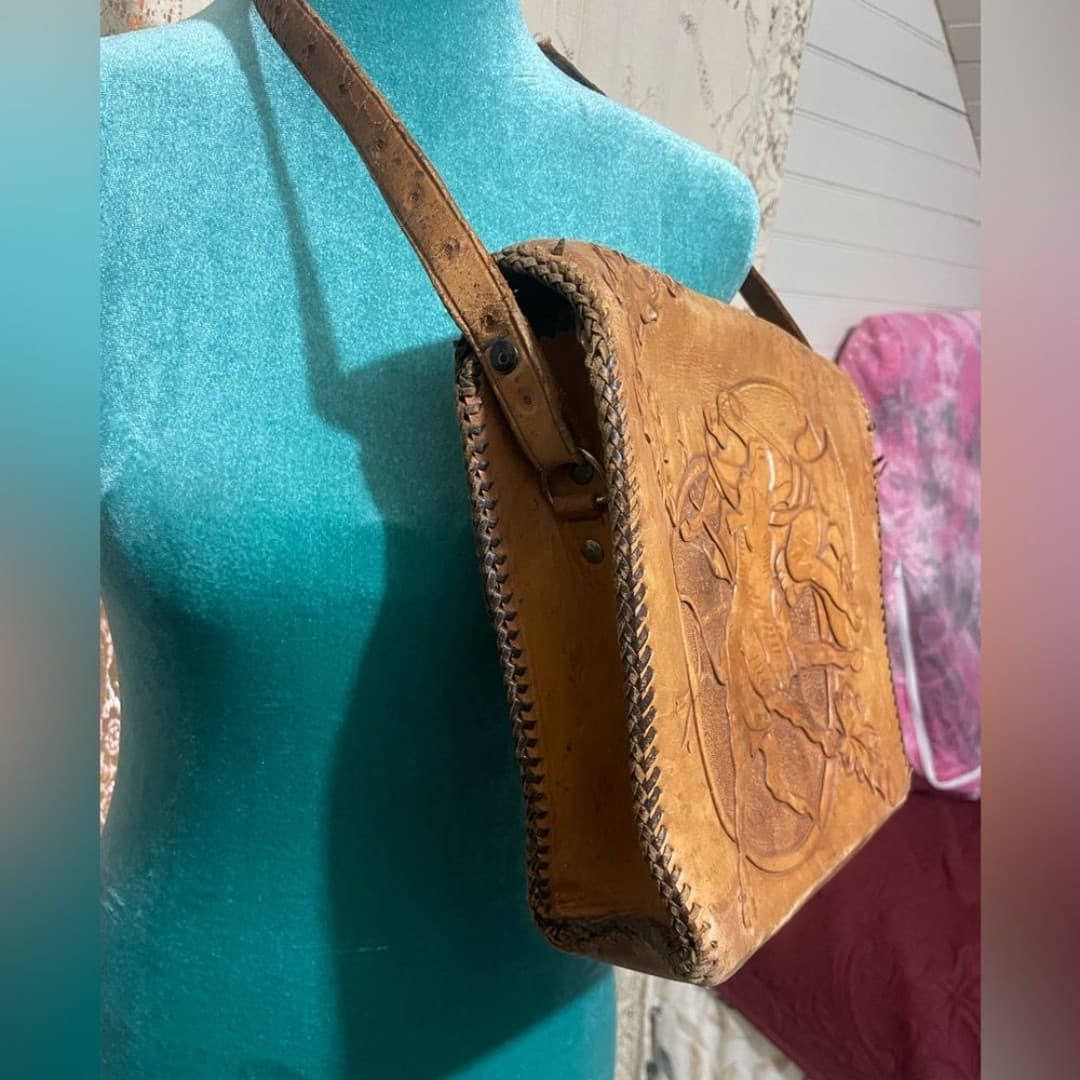 Vintage leather purse - Thumbnail 5