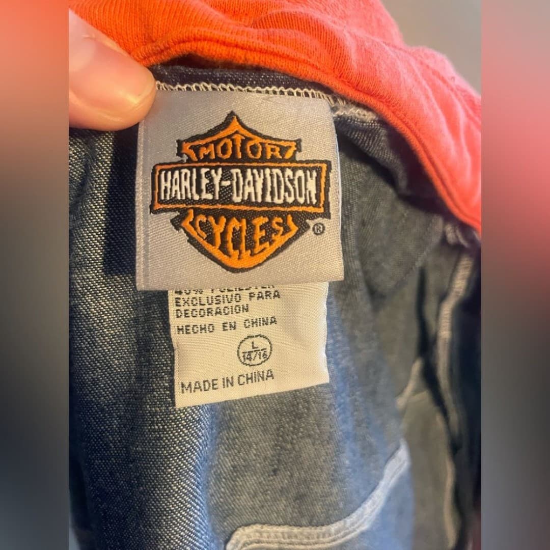 Harley Davidson: denim vest with hood 8 - Thumbnail 7