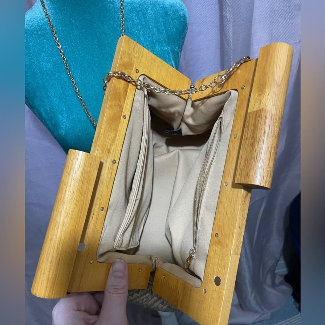 Urban expressions: cute wood handle purse - Thumbnail 5