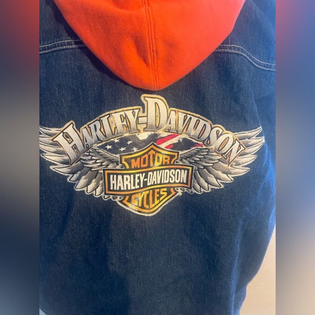 Harley Davidson: denim vest with hood 8 - Thumbnail 5