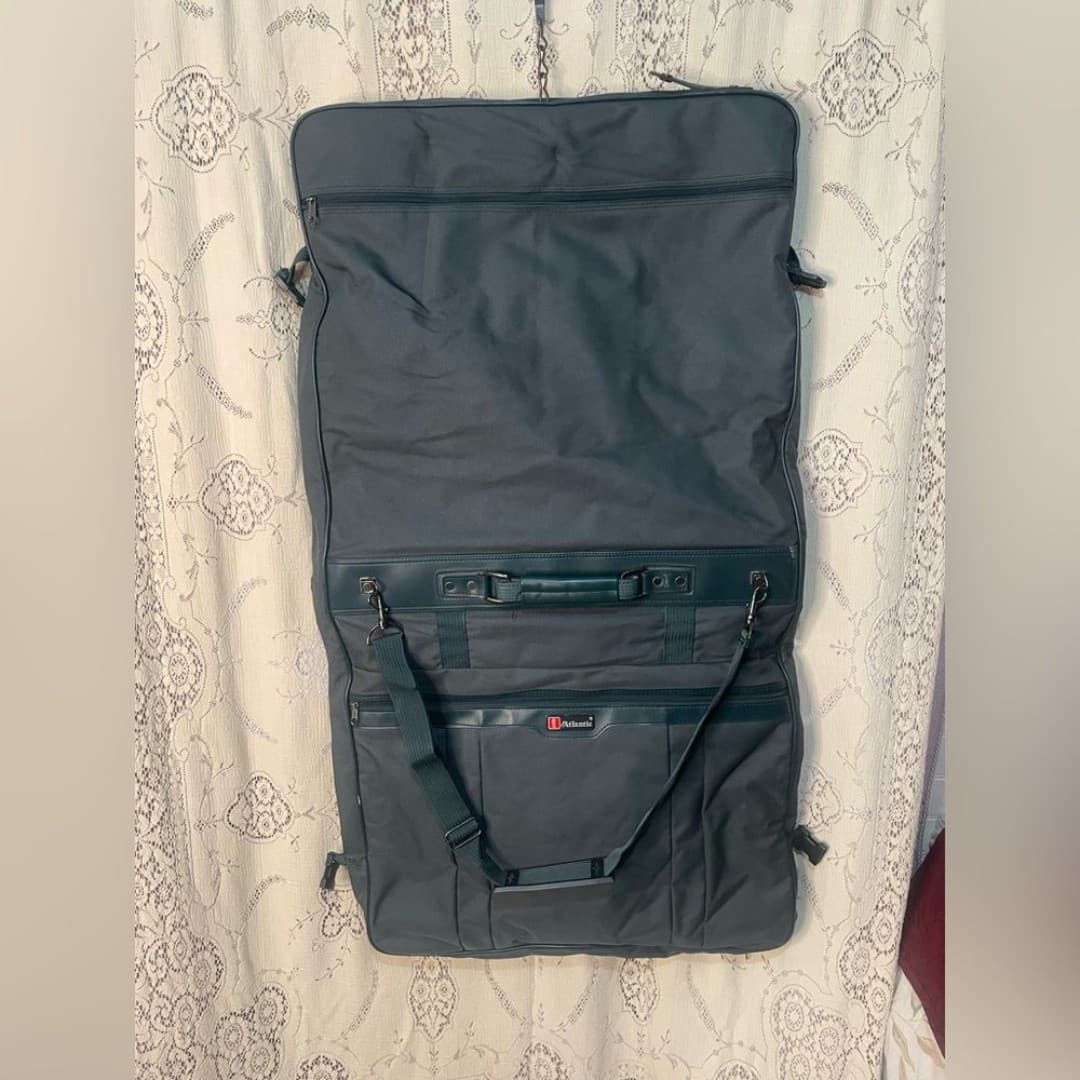 Atlantic: dark army green vintage wardrobe bag - Thumbnail 7