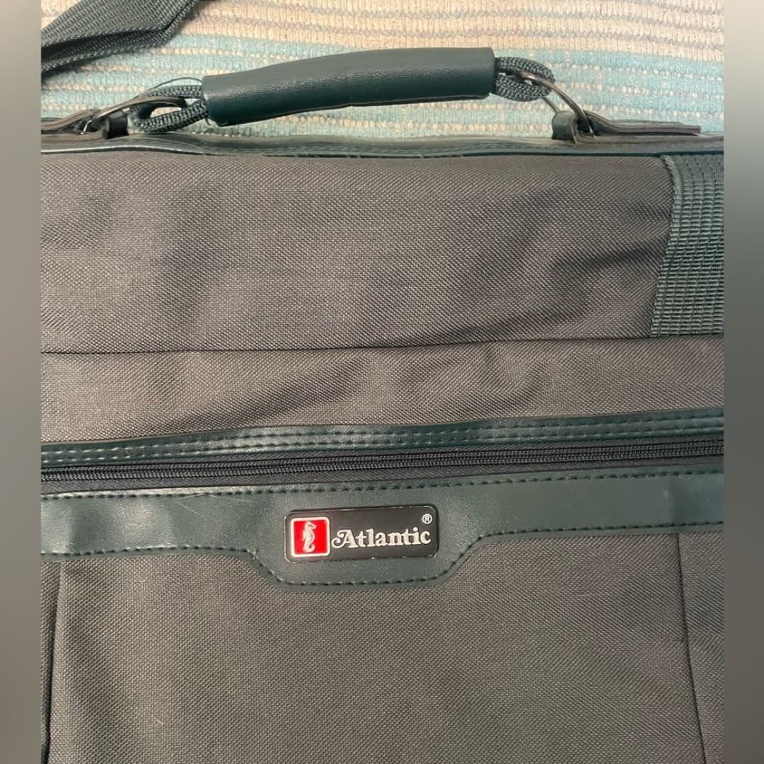 Atlantic: dark army green vintage wardrobe bag - Thumbnail 3