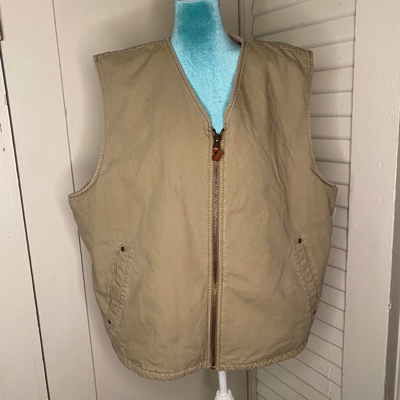 Woolrich Men's Cream and Tan vest - Image 1