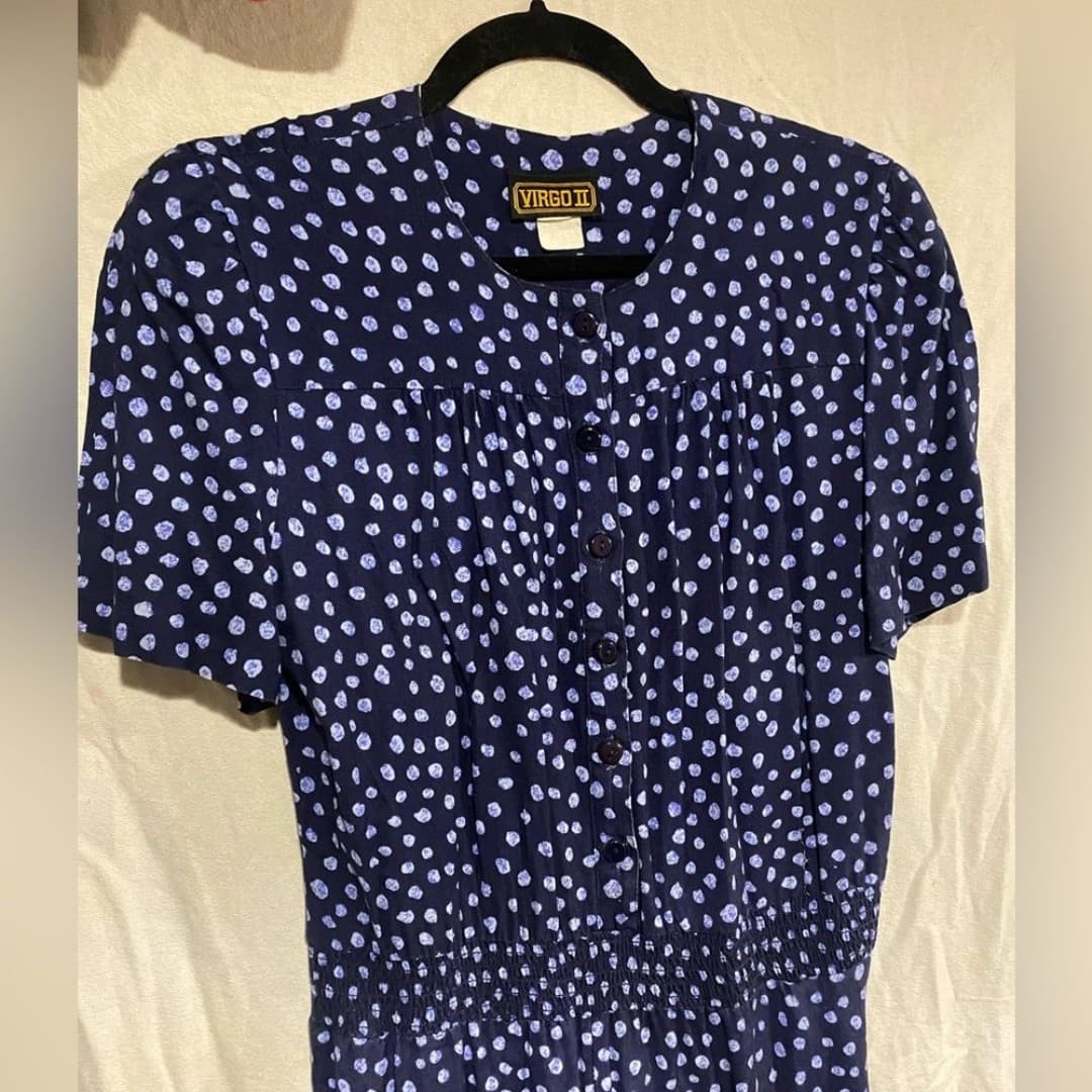 Virgo ||: vintage 90s polka dot jumpsuit - Thumbnail 2