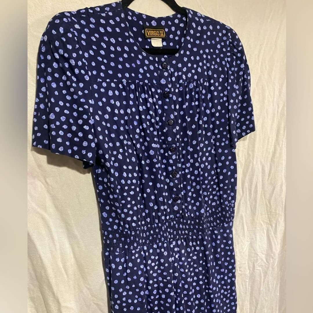 Virgo ||: vintage 90s polka dot jumpsuit - Thumbnail 4