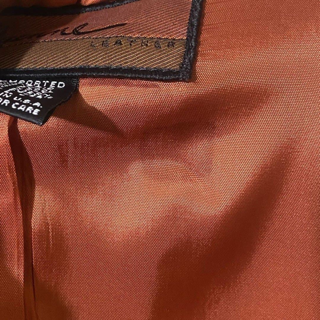 Cayenne leather : vintage 80s blazer with leather collar 10 - Thumbnail 5