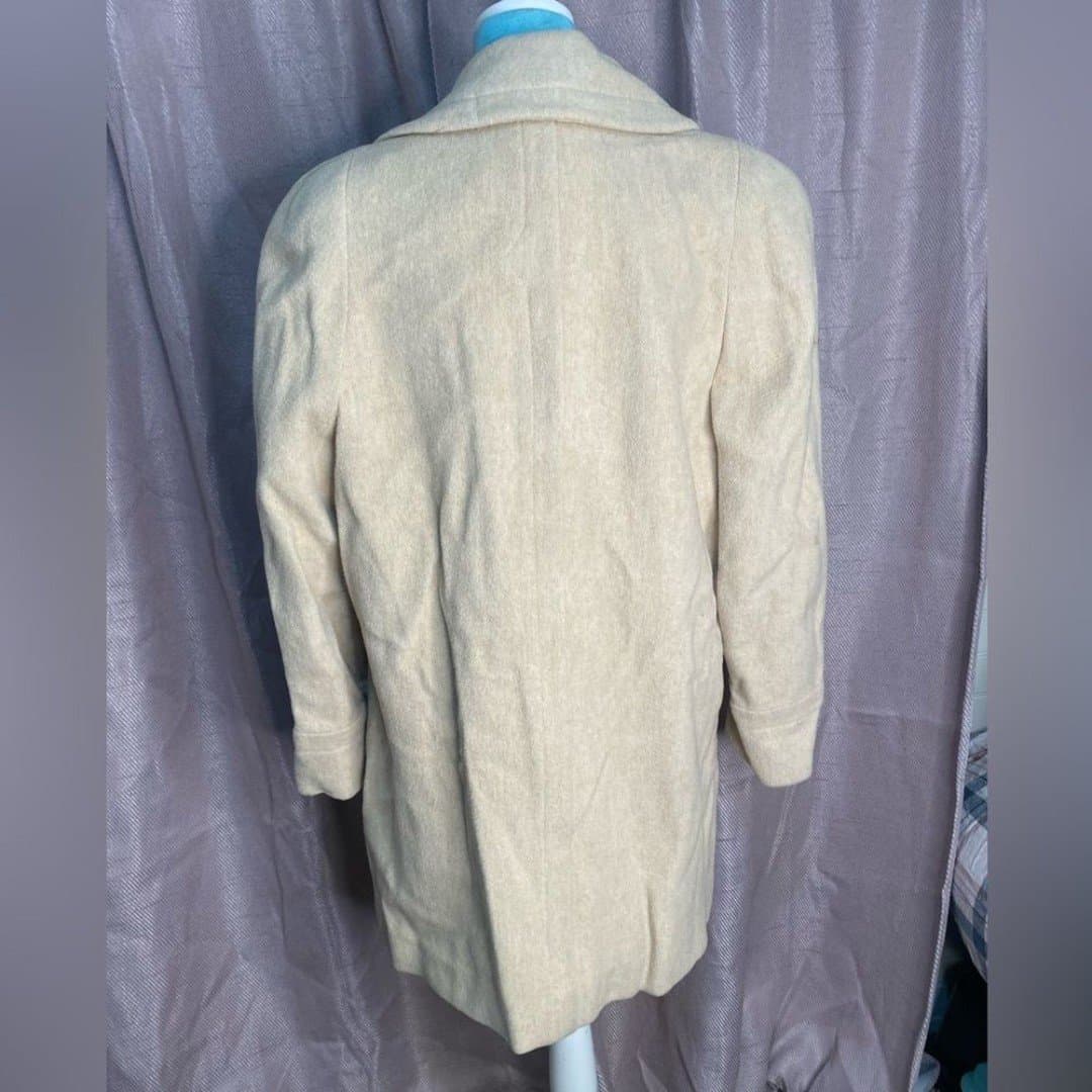 Alorna: vintage cream wool blend coat - Thumbnail 3