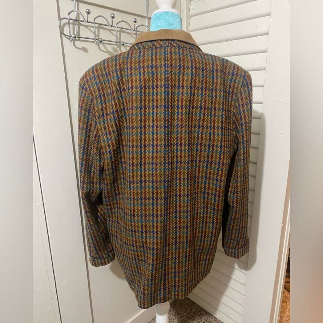 Cayenne leather : vintage 80s blazer with leather collar 10 - Thumbnail 4