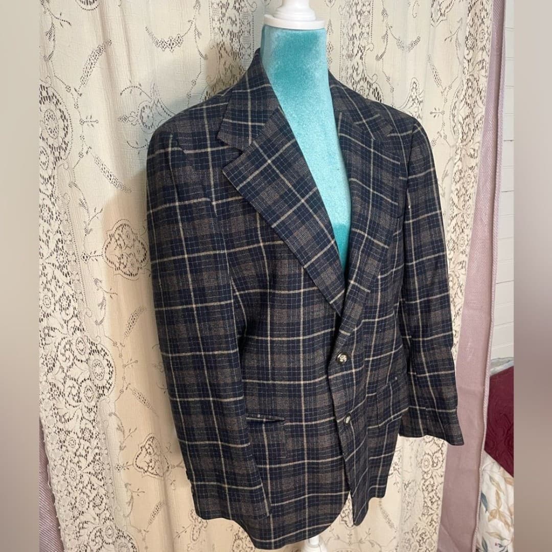 Roos/atkins: vintage plaid blazer - Thumbnail 3