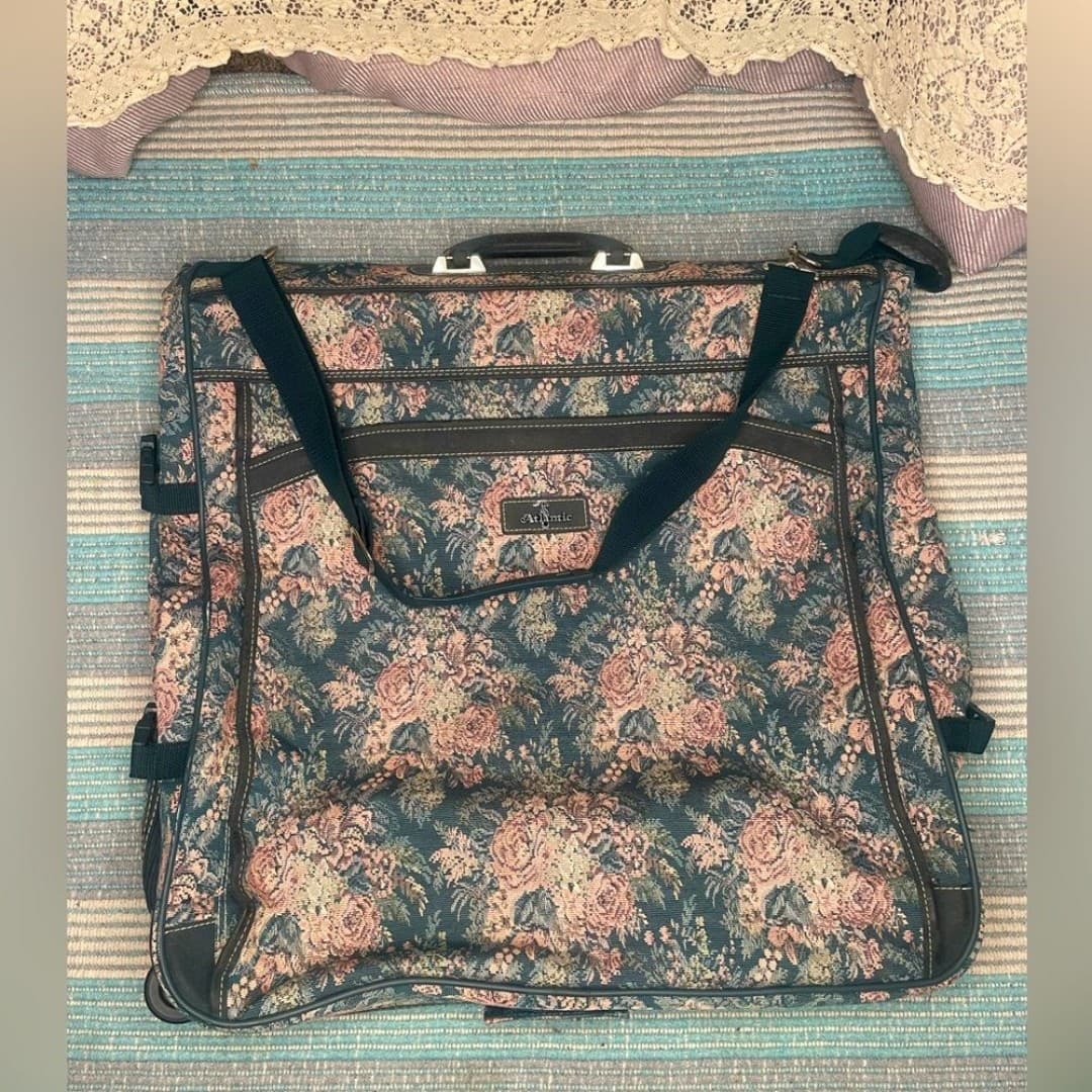 Atlantic: vintage floral wardrobe bag - Image 1