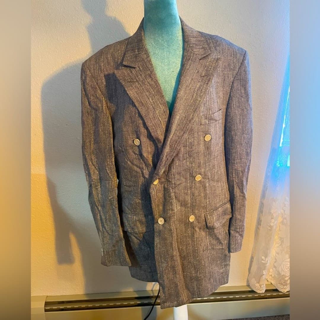 Bowdon: vintage Gray Double-Breasted Blazer