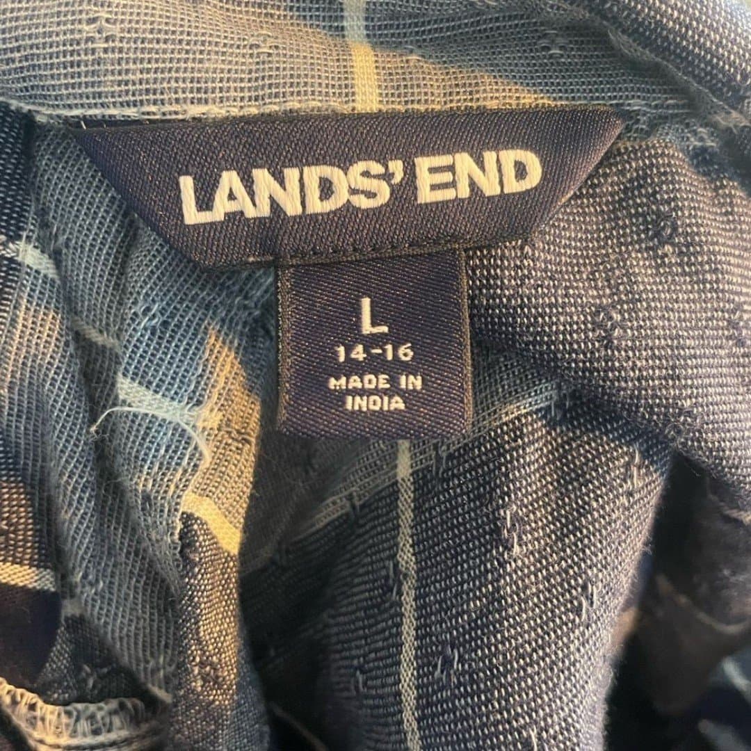 Lands end: blue plaid dress 10 - Thumbnail 5
