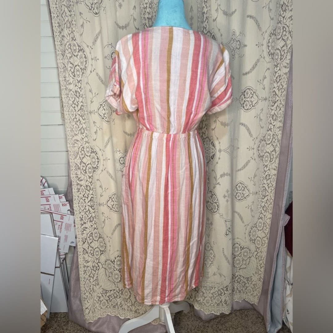 Lush: striped midi dress - Thumbnail 4