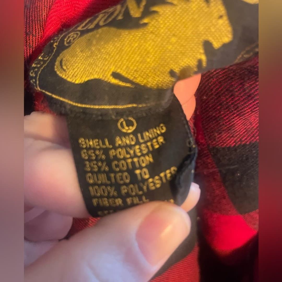 Branded lion: vintage 90s plaid puffer vest 10 - Thumbnail 7