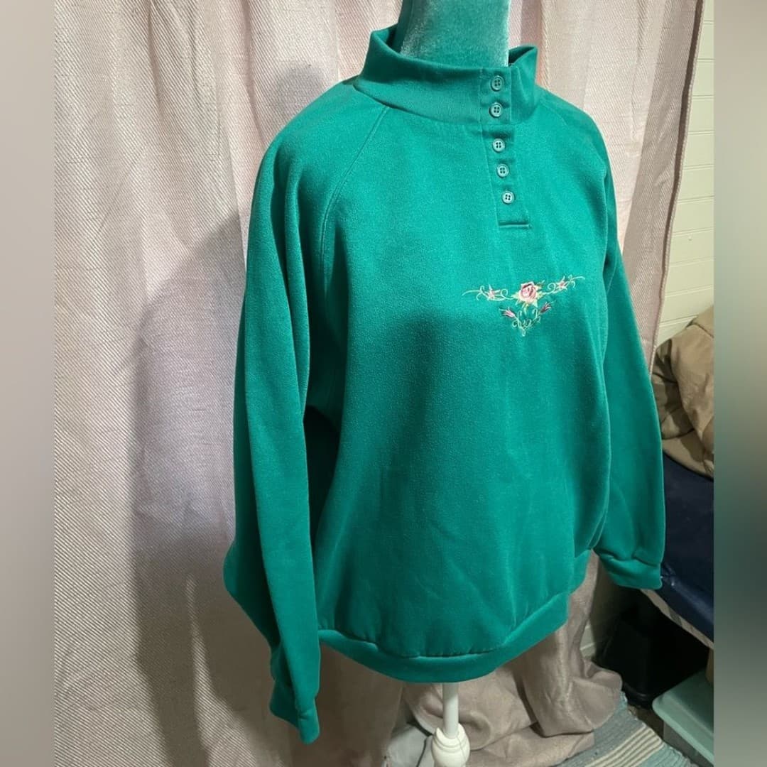 Blair: vintage sweater with floral embroidery - Thumbnail 4