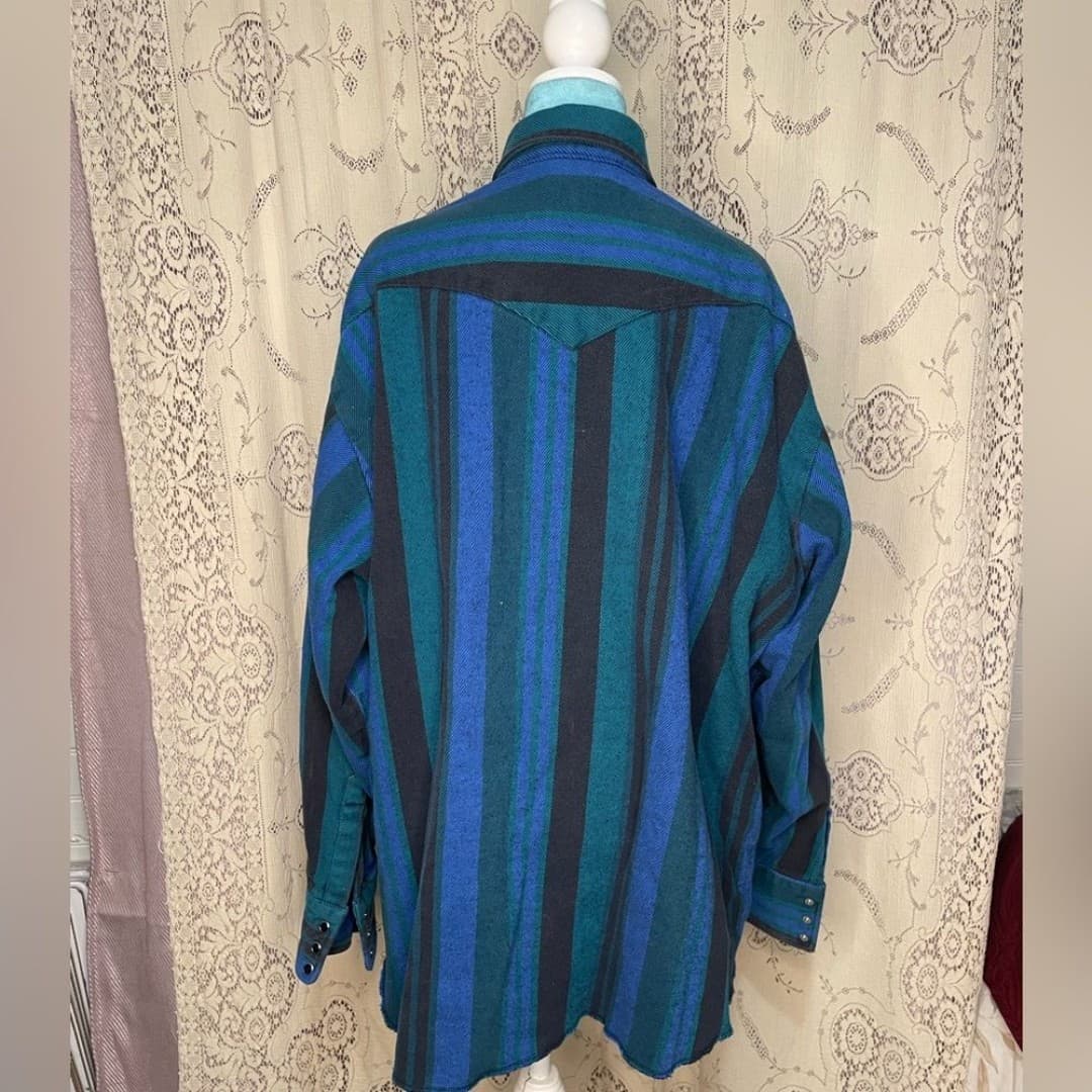 Wrangler: vintage striped button down - Thumbnail 4