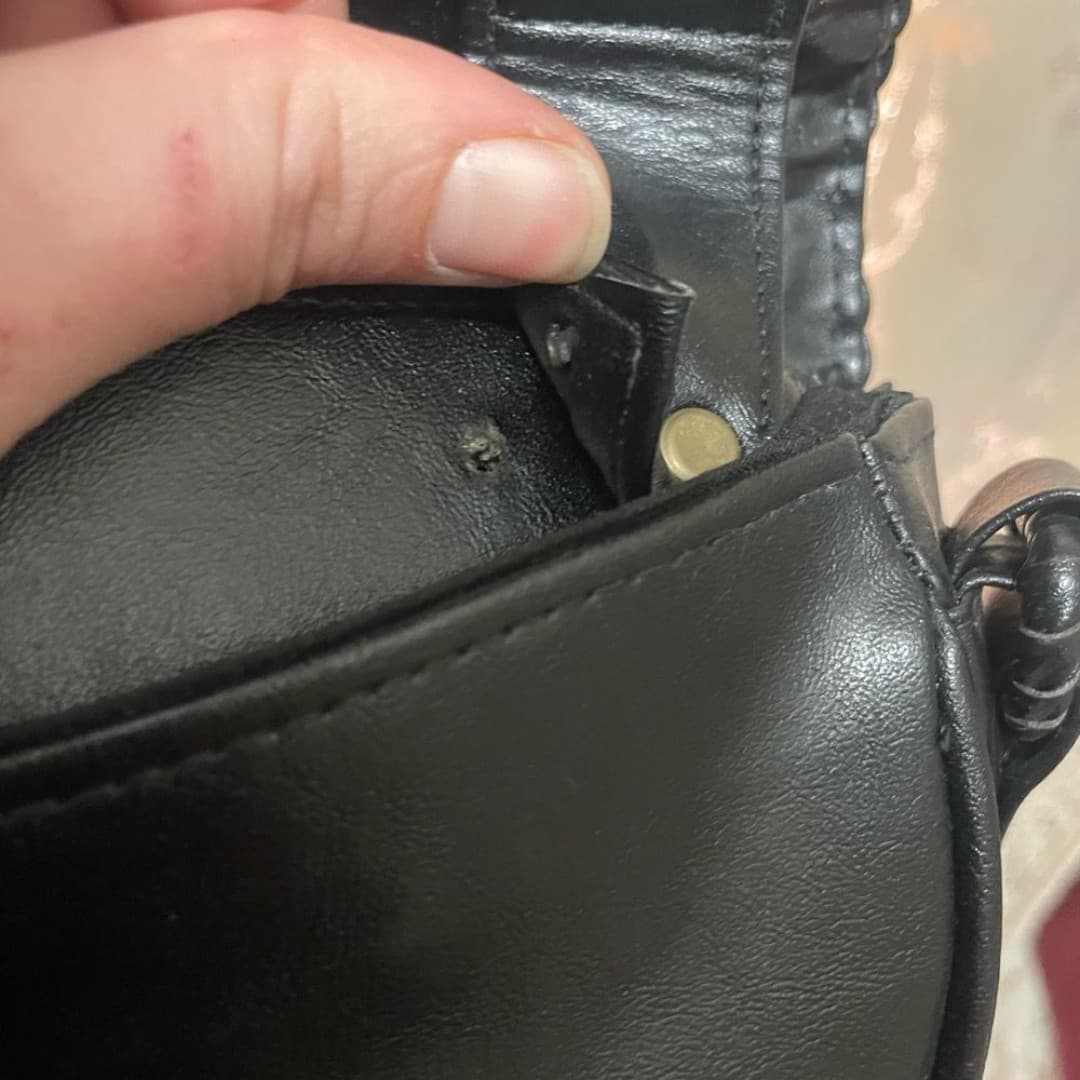 Vintage braided leather bag - Thumbnail 7