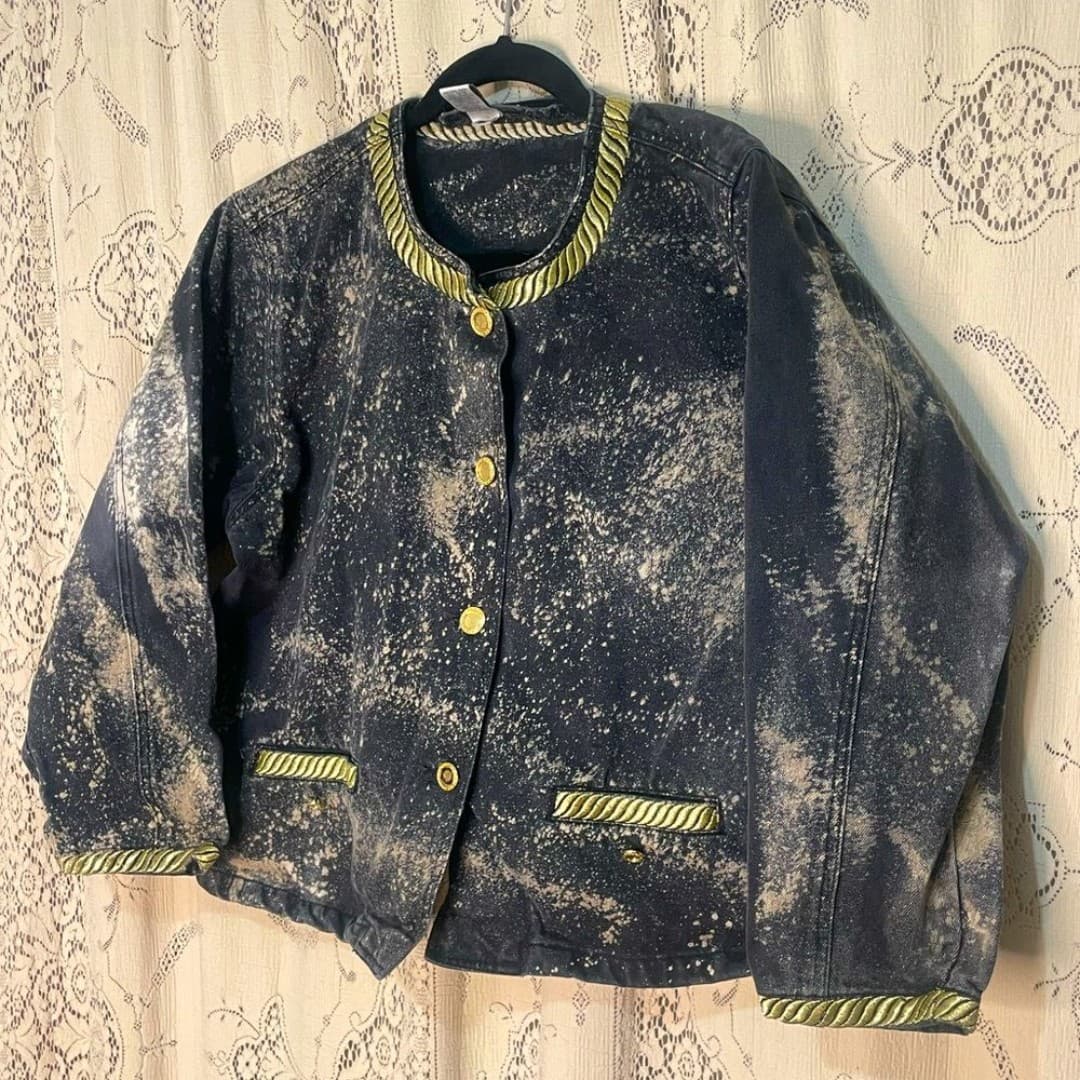 Venezia: vintage up-cycled oversized denim jacket - Image 1