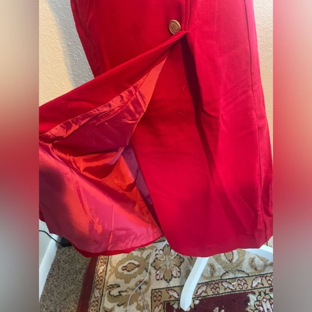 Norton McNaughton: Elegant vintage Red wool skirt 10 - Thumbnail 4