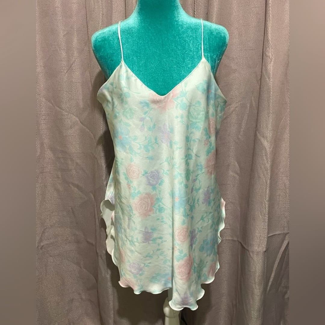 Vintage floral slip 8-10