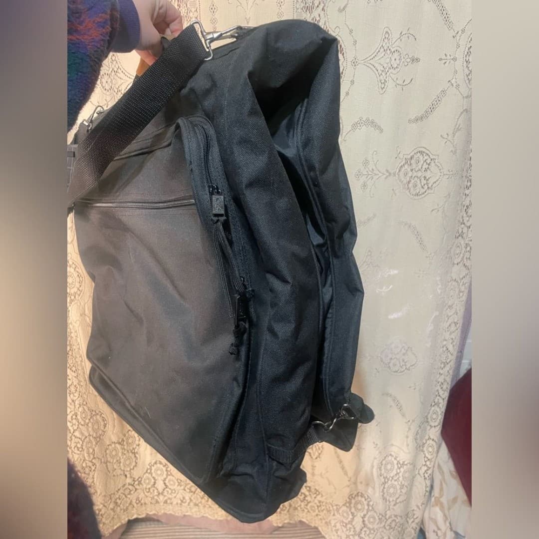 Korus: vintage wardrobe bag with suede leather accents - Thumbnail 3