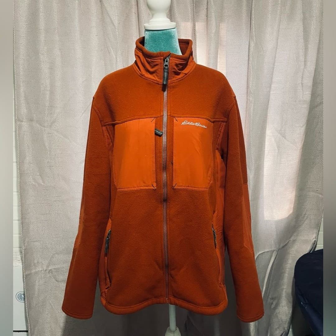 Eddie Bauer: burnt orange fleece