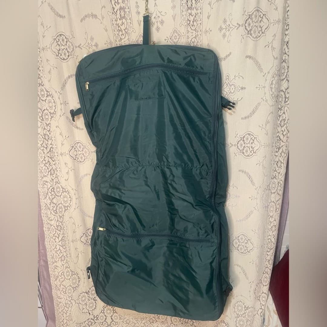 Jaguar: vintage 90s deep green wardrobe bag - Thumbnail 5