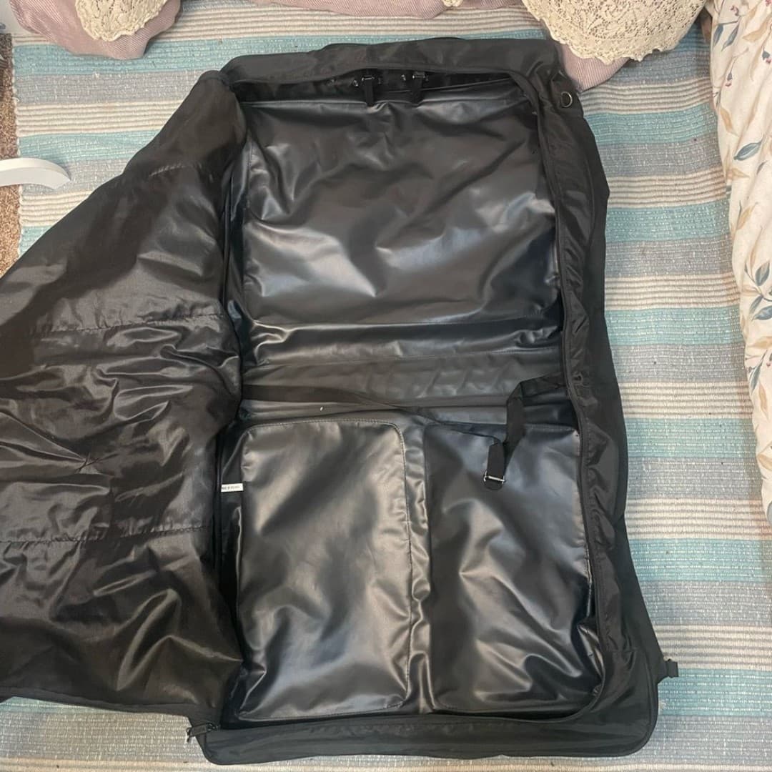 Korus: vintage wardrobe bag with suede leather accents - Thumbnail 5