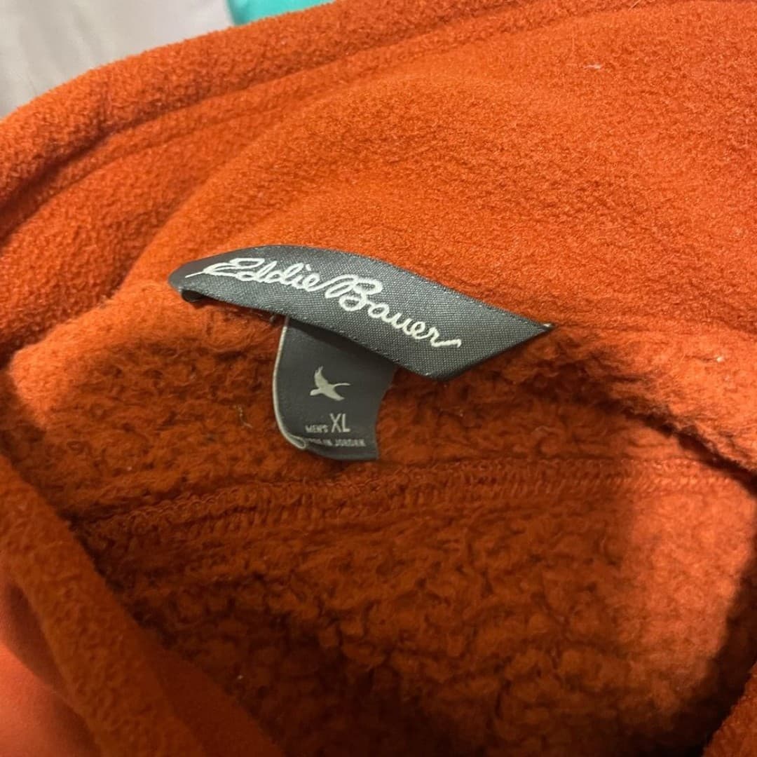 Eddie Bauer: burnt orange fleece - Thumbnail 6