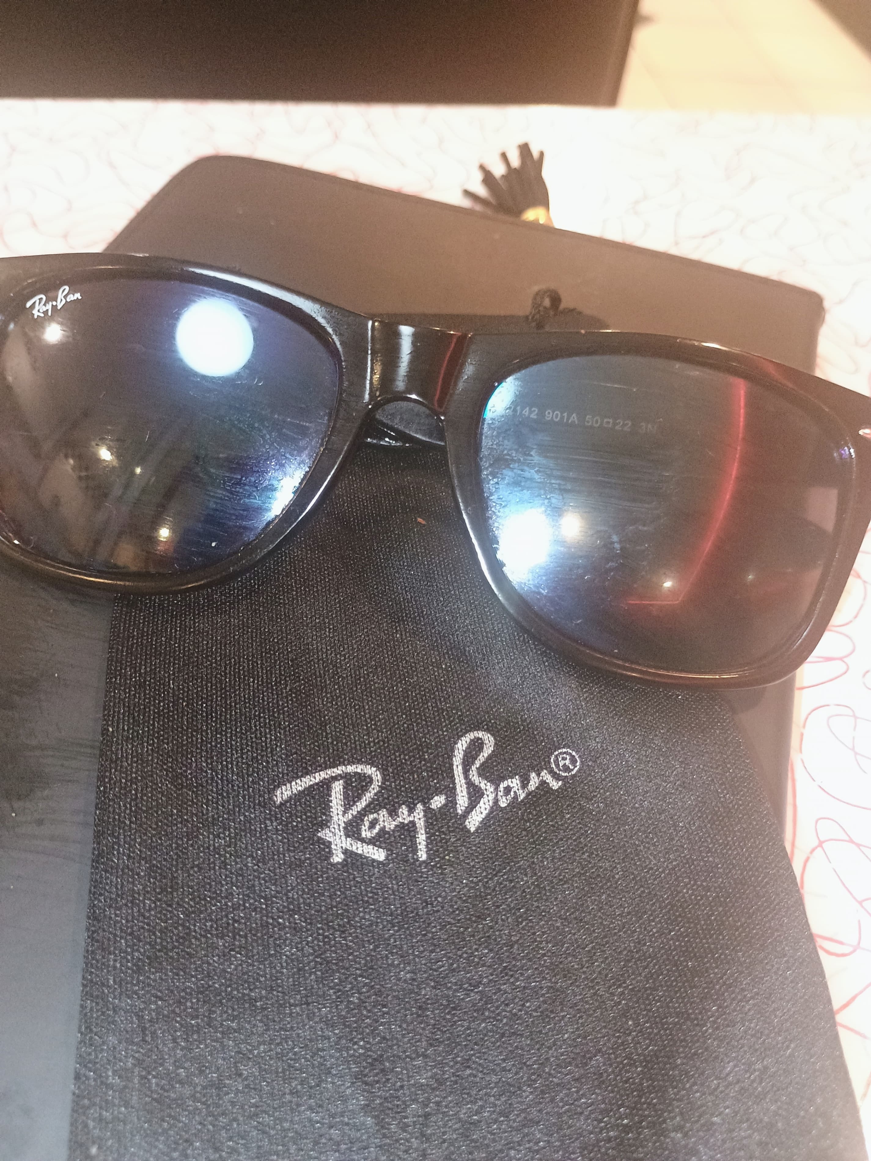 Ray-Ban RB2132 New Wayfarer Sunglasses with Case