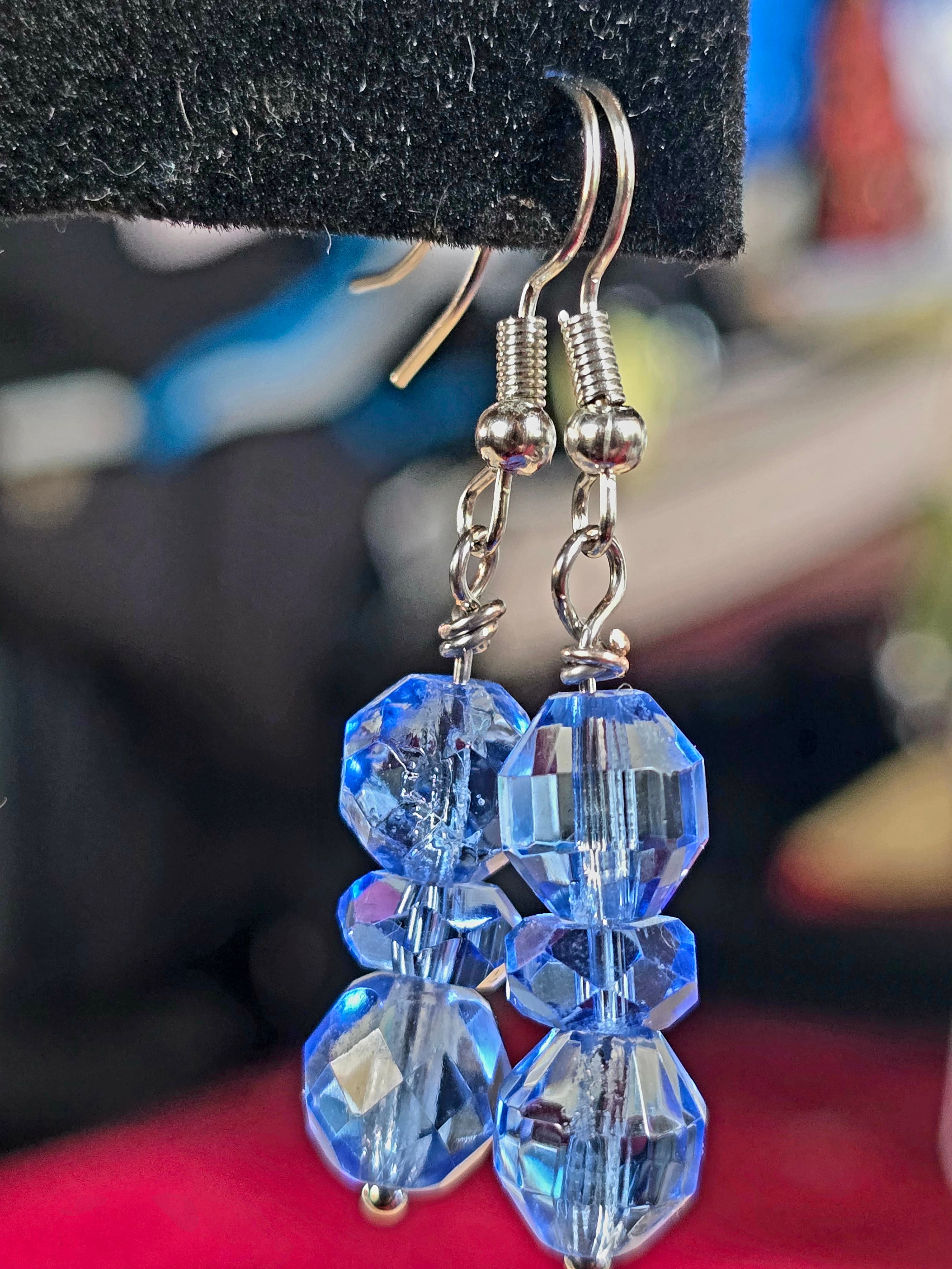Blue Crystal Earrings