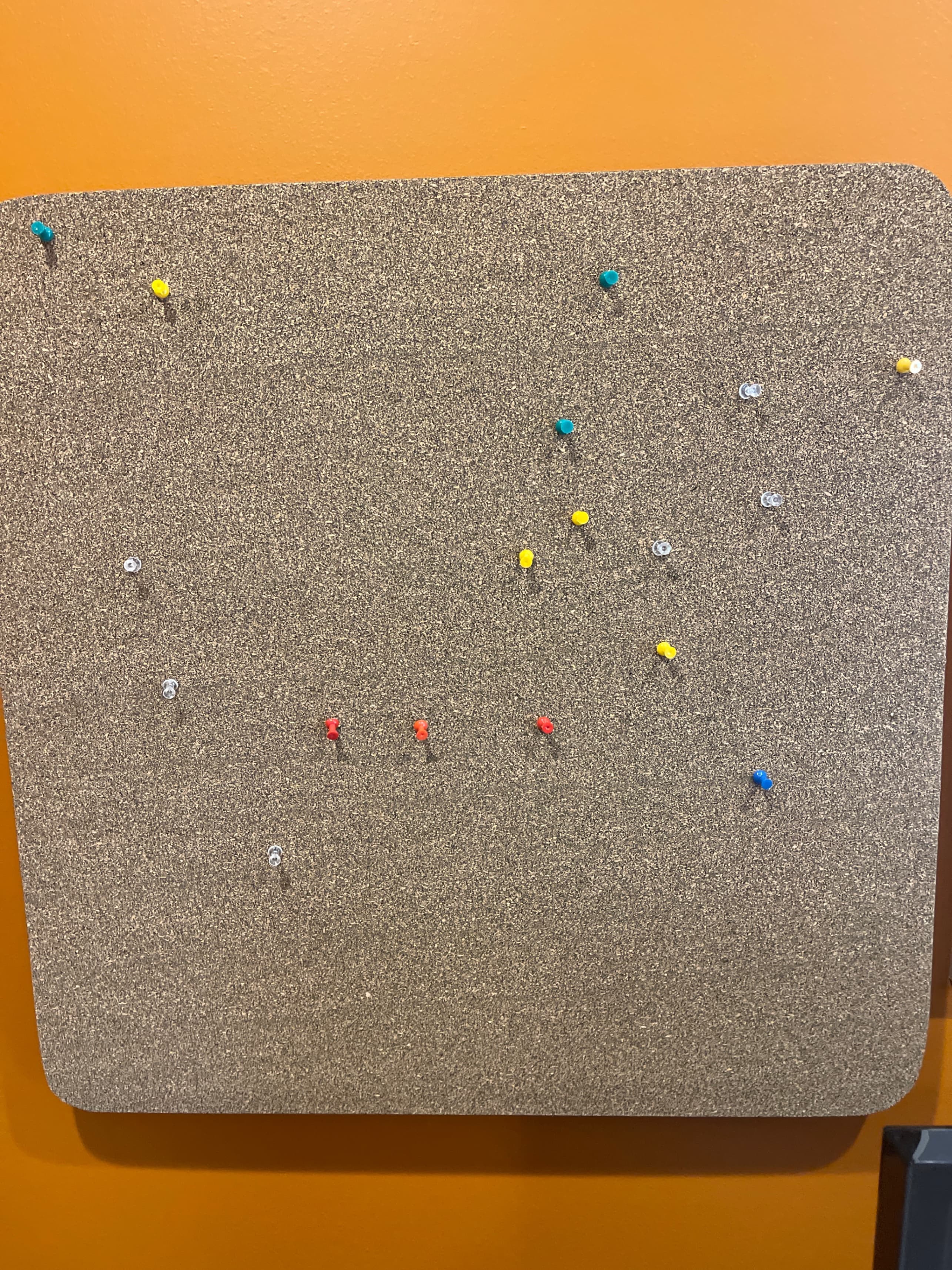 Cork Bulletin Board with Push Pins - Wall Mounted Organizer - Image 1