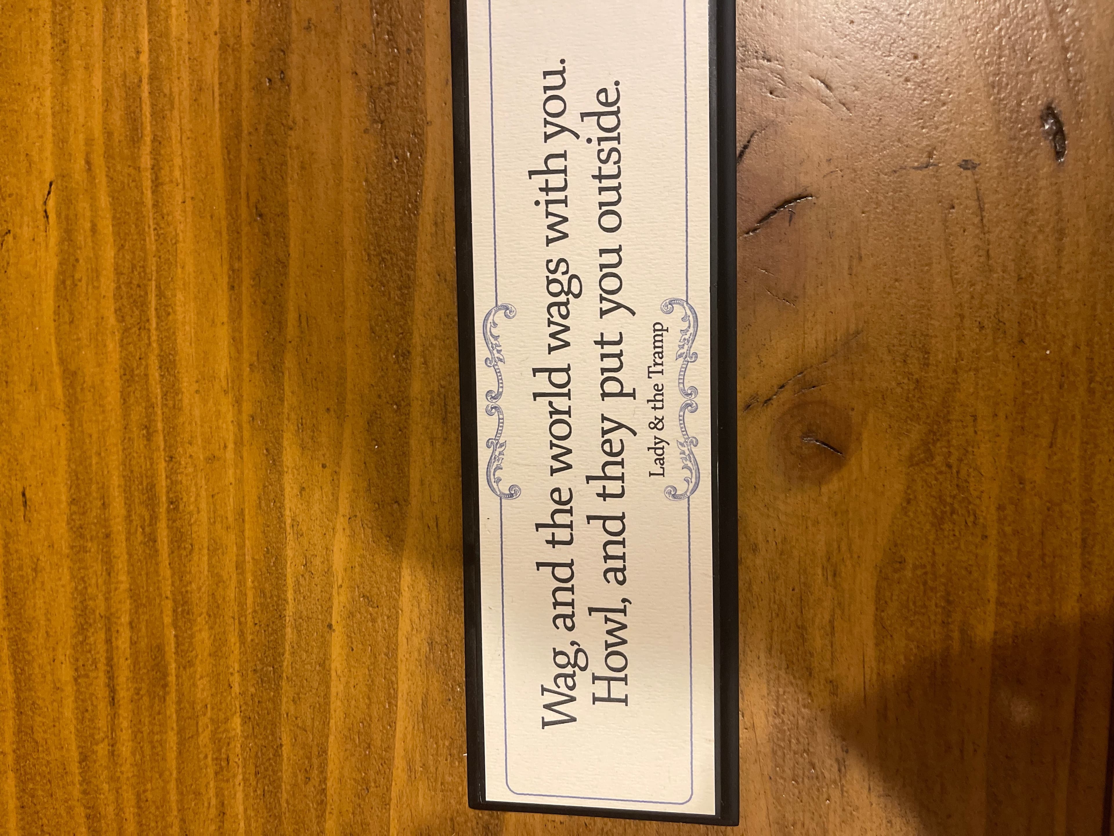 Lady and the Tramp Quote Plaque - Dog Lovers Decor - Image 1