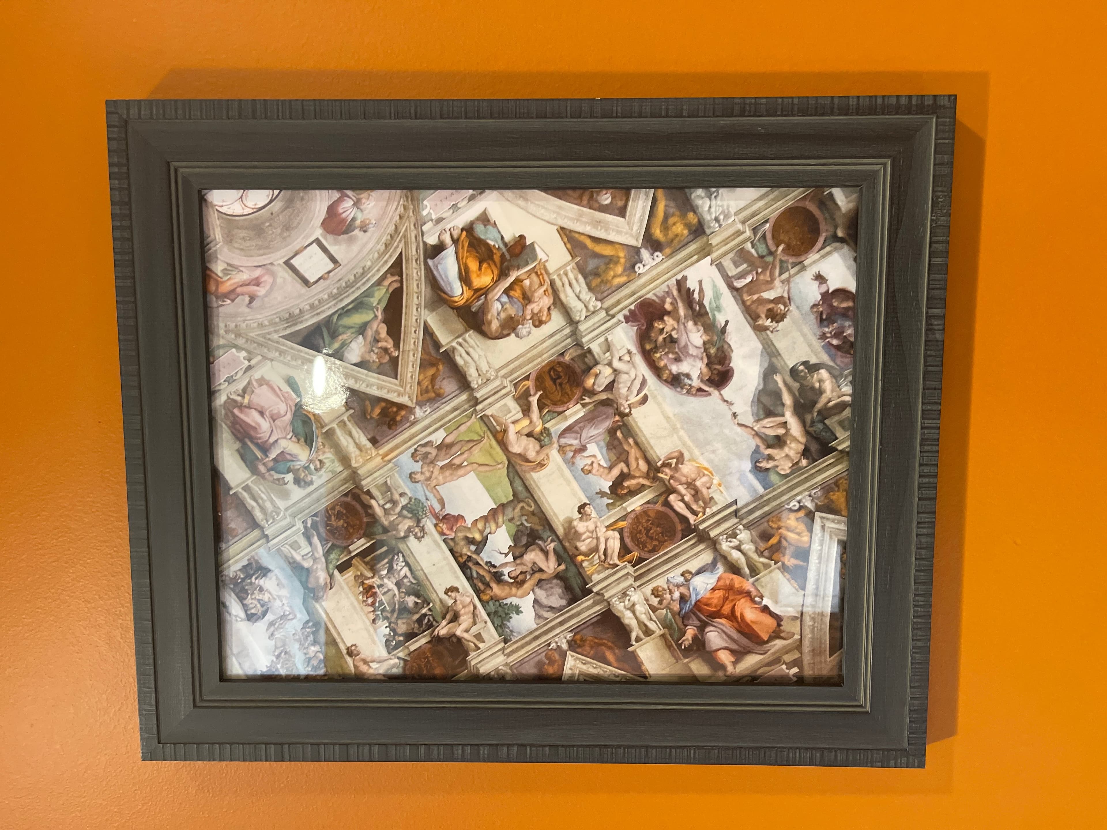 Framed Print of Michelangelo's Sistine Chapel Ceiling Artwork - Image 1