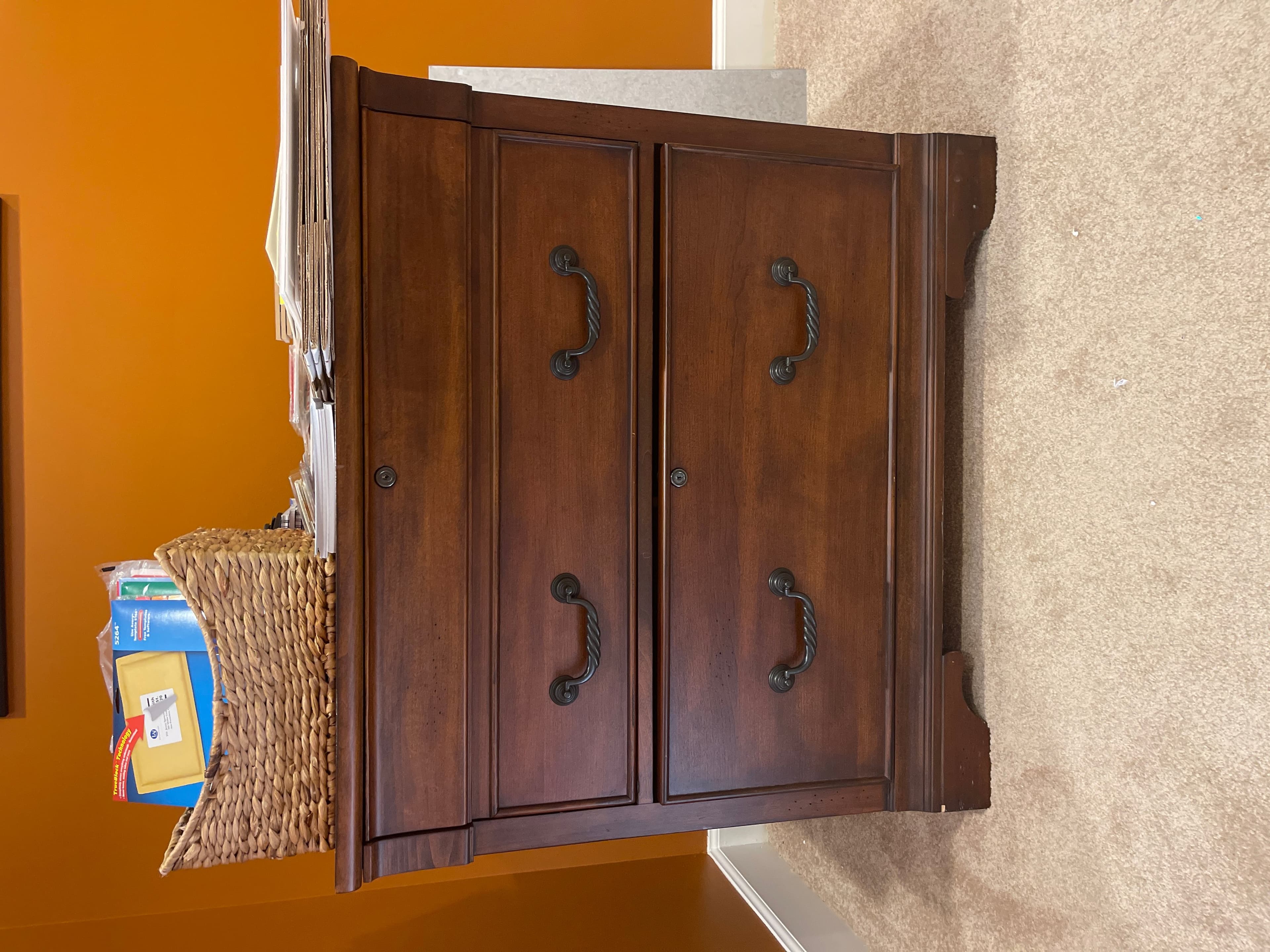 Large Wooden Filing Cabinet - Image 1