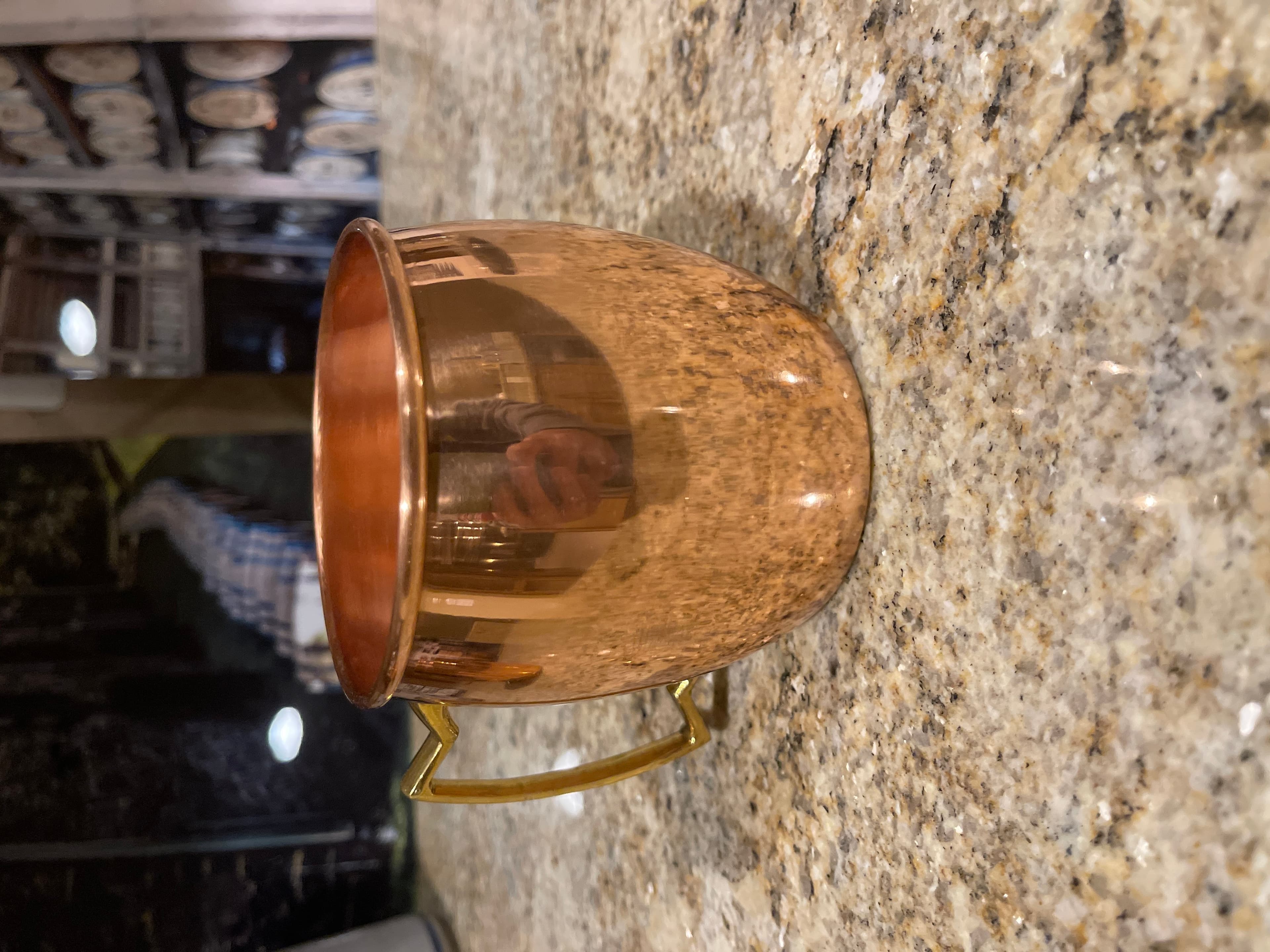 Copper Moscow Mule Mug with Brass Handle - Image 1