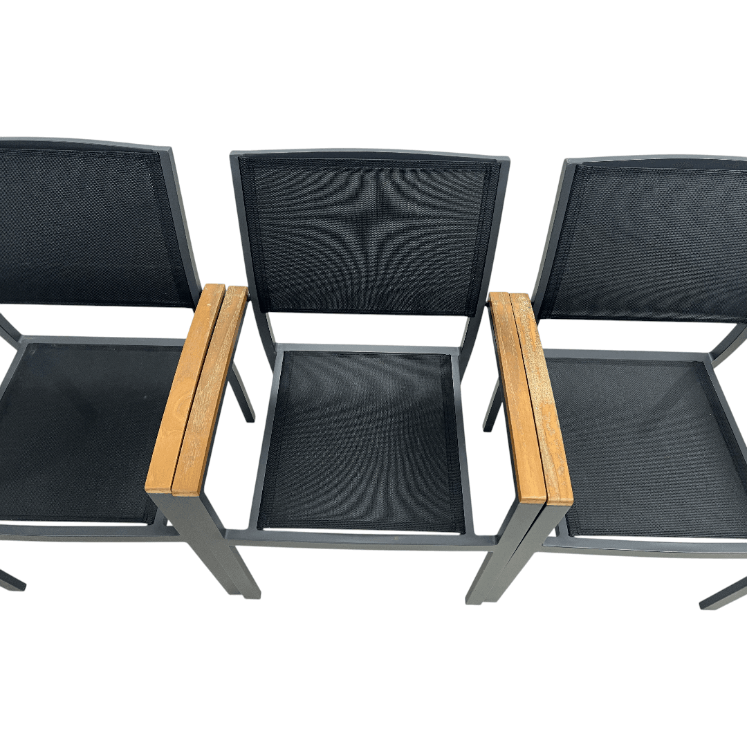 Safavieh Kaelan Stackable Chair - Black/Brown (Set of 6) - Thumbnail 14