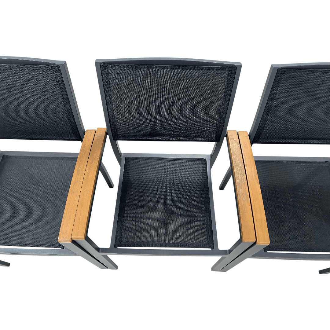 Safavieh Kaelan Stackable Chair - Black/Brown (Set of 6) - Thumbnail 11