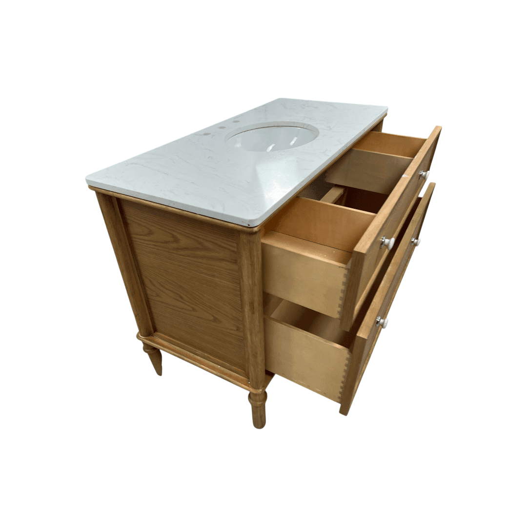 Birch Lane Julliette 48"W Single Sink Bathroom Vanity With Cultured Marble Top - Thumbnail 19