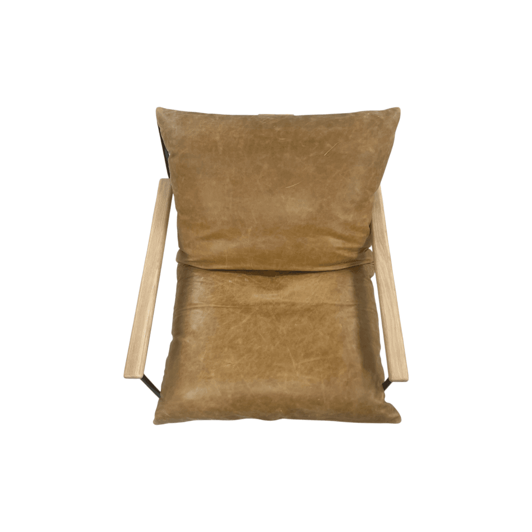 Denver Modern Vail Lounge Chair - Sunflower Leather - Thumbnail 9