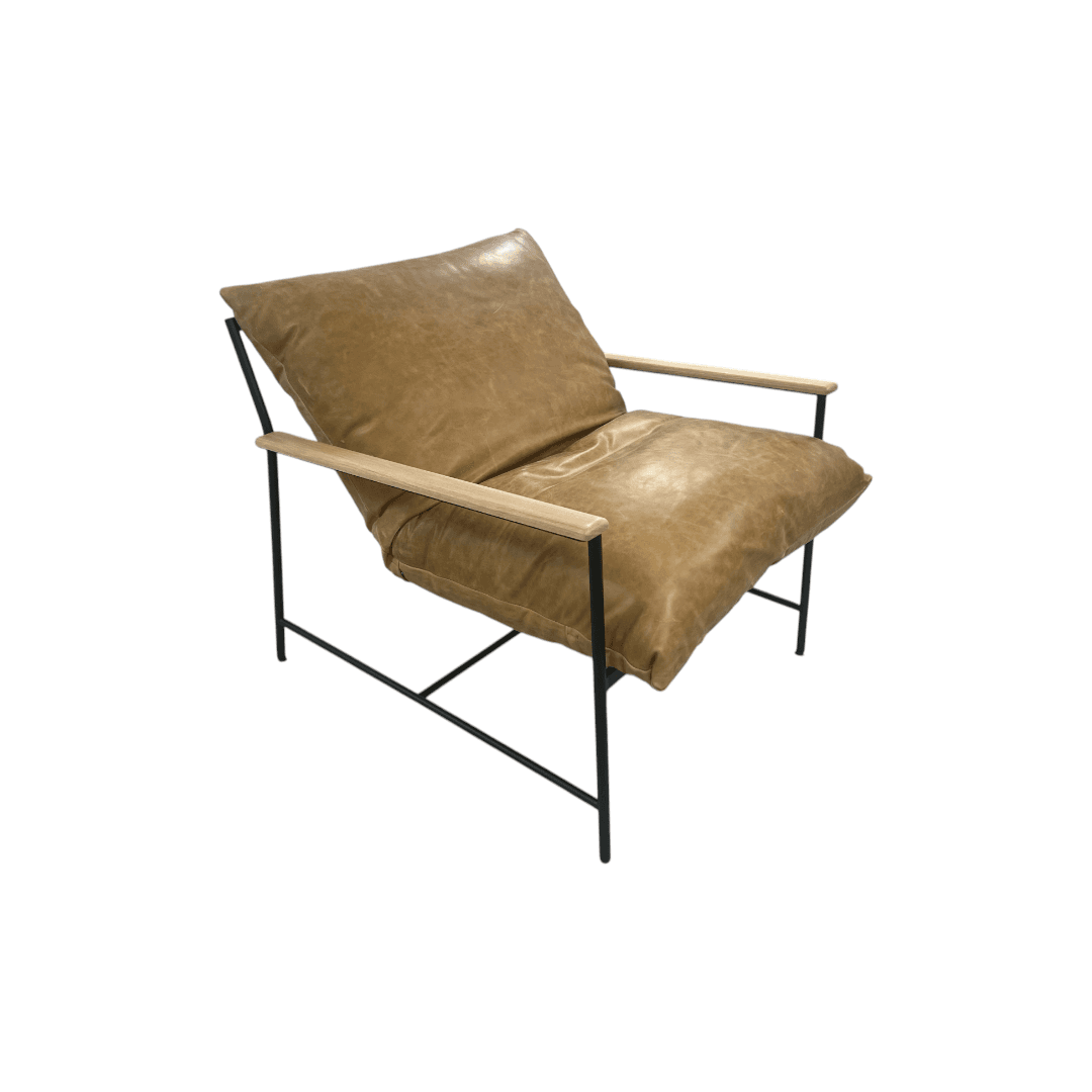 Denver Modern Vail Lounge Chair - Sunflower Leather - Thumbnail 8